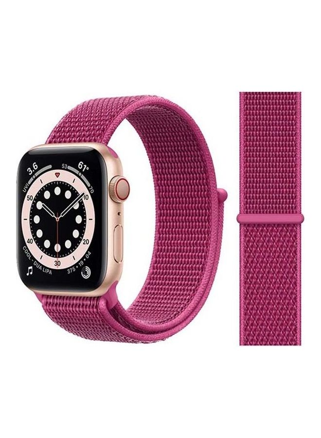 HuHa Replacement Strap Watchband For Apple Watch Series 7 41mm / 6 / SE / 5 / 4 40mm / 3 / 2 / 1 38mm Pink - Image 2