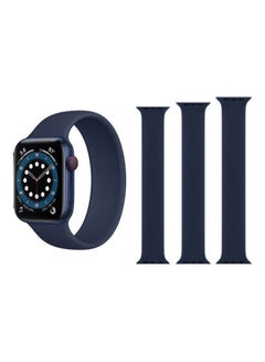 HuHa Replacement Strap Watchband For Apple Watch Series 7 45mm / 6 / SE / 5 / 4 44mm / 3 / 2 / 1 42mm Navy Blue  - Image 1