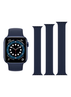 HuHa Replacement Strap Watchband For Apple Watch Series 7 45mm / 6 / SE / 5 / 4 44mm / 3 / 2 / 1 42mm Navy Blue  - Image 2