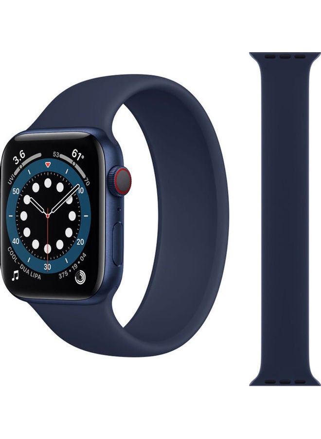 HuHa Replacement Strap Watchband For Apple Watch Series 7 41mm / 6 / SE / 5 / 4 40mm / 3 / 2 / 1 38mm Navy Blue  - Image 1