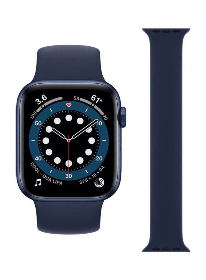 HuHa Replacement Strap Watchband For Apple Watch Series 7 41mm / 6 / SE / 5 / 4 40mm / 3 / 2 / 1 38mm Navy Blue  - Image 2