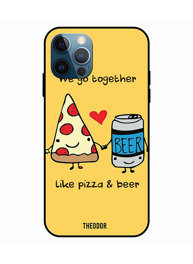 Theodor Protective Case Cover For Apple iPhone 12 Pro Pizza & Beer