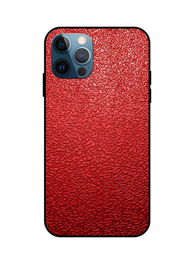 Theodor Protective Case Cover For Apple iPhone 12 Pro Red Texture