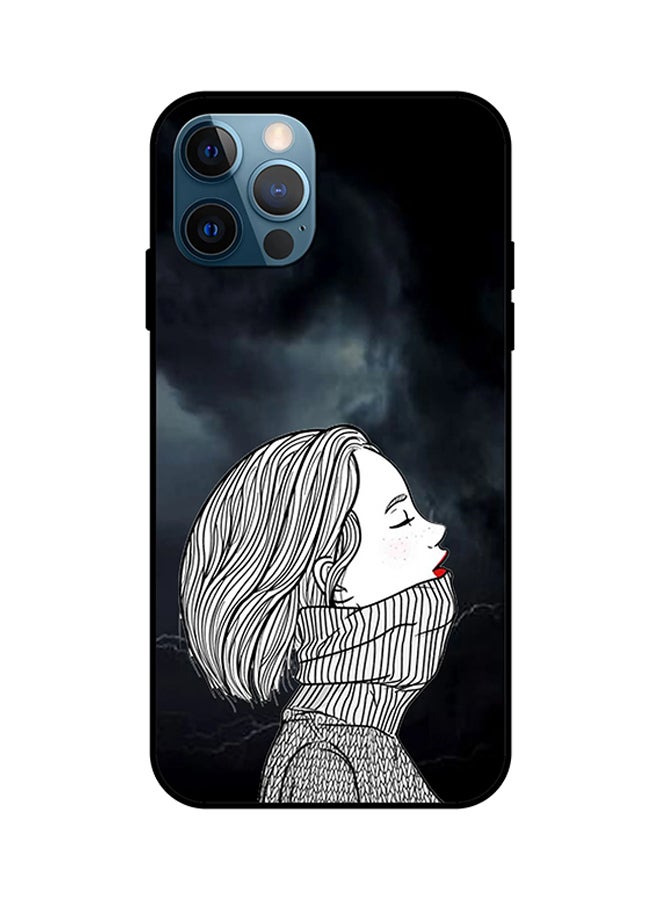 ثيودور غطاء حماية واقٍ لهاتف أبل آيفون 12 برو طبعة فتاة حزينة