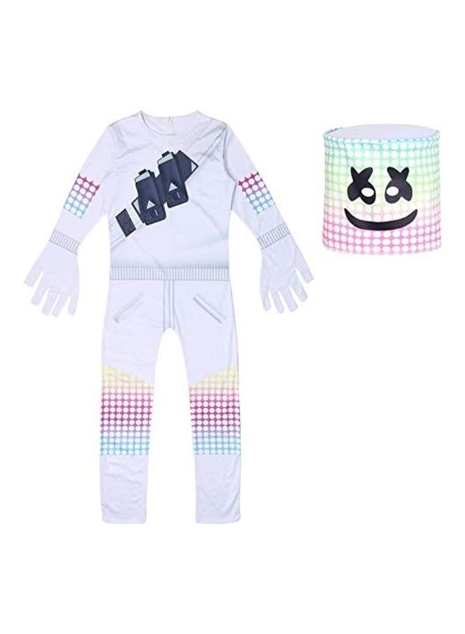 2-Piece Marshmello DJ Mask And Costume Set S - Image 1