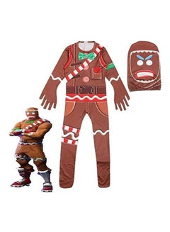 2-Piece Fortnite Halloween Costume And Mask Set 130cm