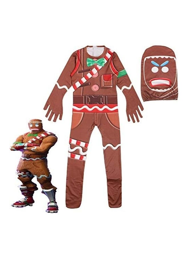 Generic - 2-Piece Fortnite Halloween Costume And Mask Set 130cm - Image 1