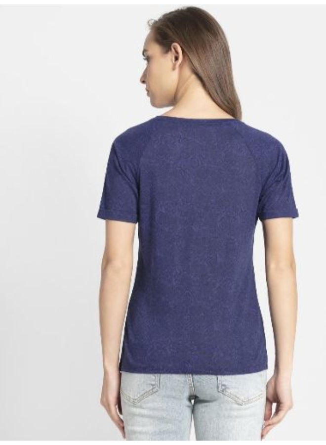 JOCKEY - Athleisure Round Neck Plain T-Shirt Navy Blue - Image 1