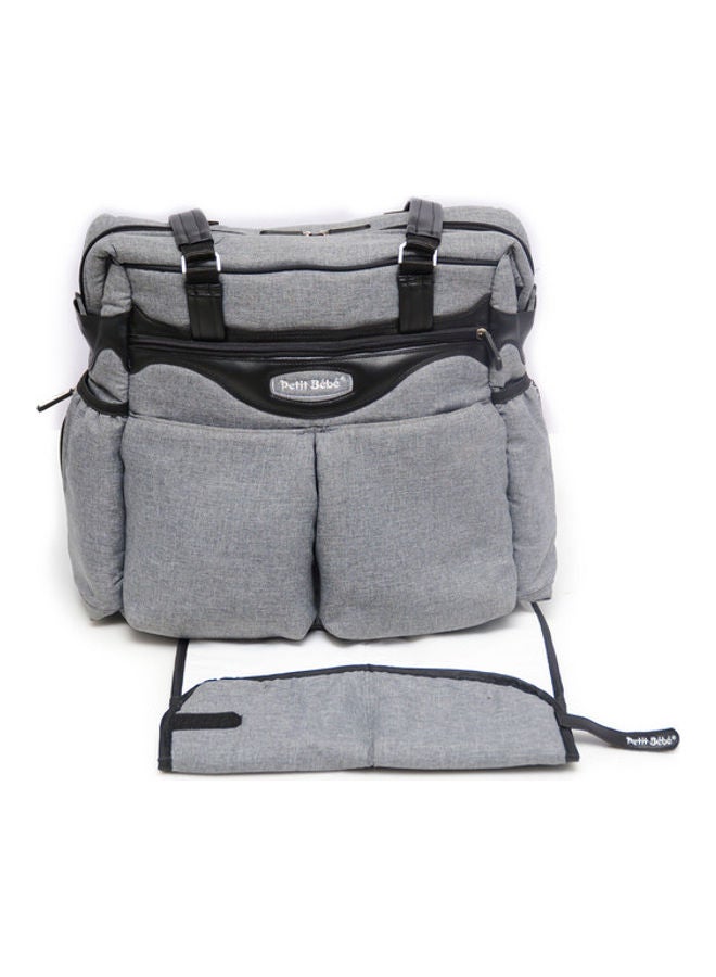 Petit bebe Diaper Bag Premium - Gray/Black  - Image 1