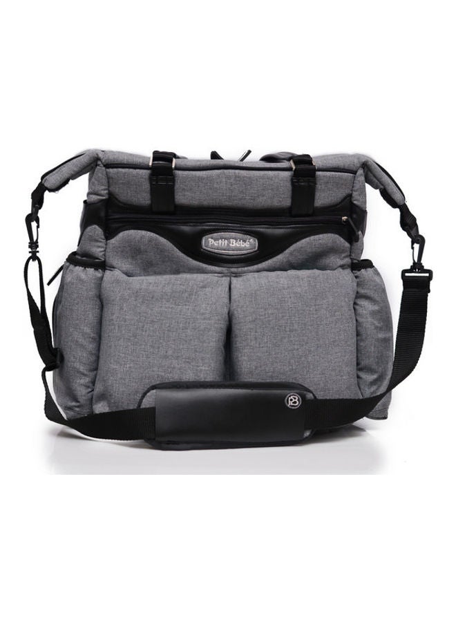 Petit bebe Diaper Bag Premium - Gray/Black  - Image 3