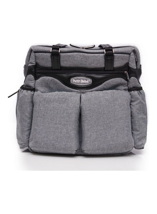 Petit bebe Diaper Bag Premium - Gray/Black  - Image 4