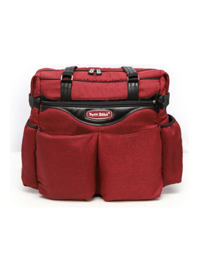 Petit bebe Diaper Bag Premium - Red/Black  - Image 3