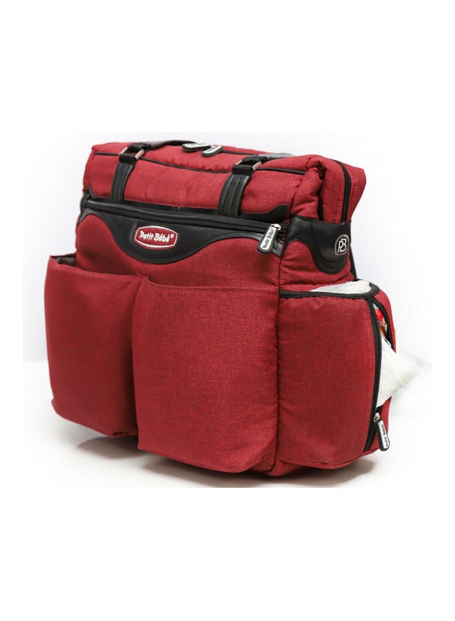 Petit bebe Diaper Bag Premium - Red/Black  - Image 5