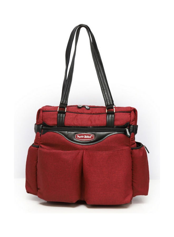 Petit bebe Diaper Bag Premium - Red/Black  - Image 1