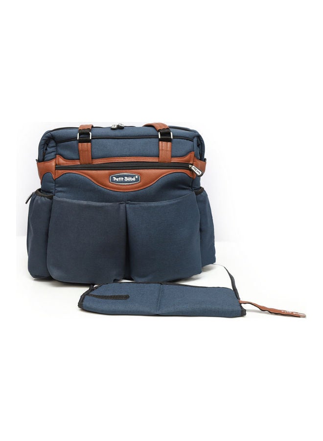 Petit bebe Diaper Bag Premium - Blue/Havan  - Image 2