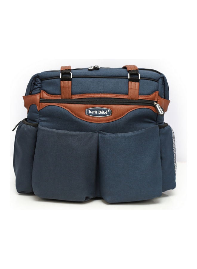 Petit bebe Diaper Bag Premium - Blue/Havan  - Image 3