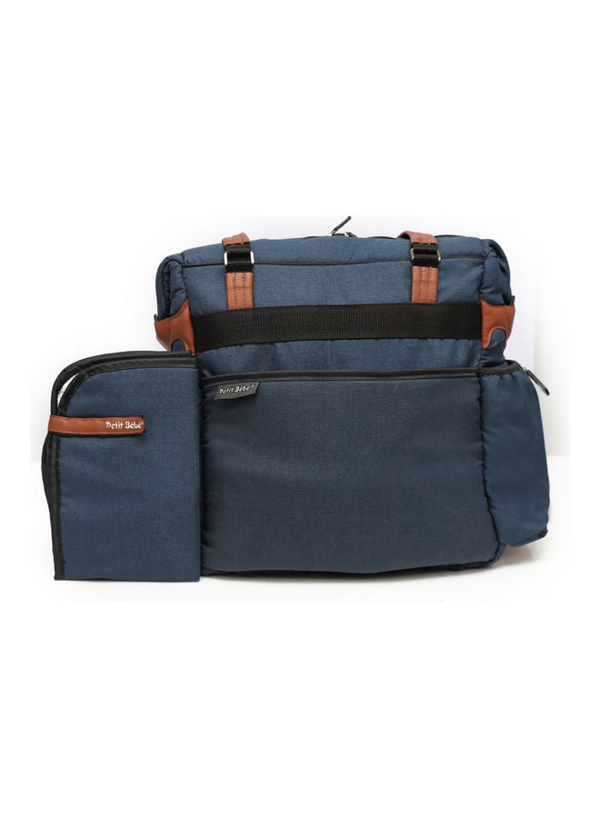 Petit bebe Diaper Bag Premium - Blue/Havan  - Image 4