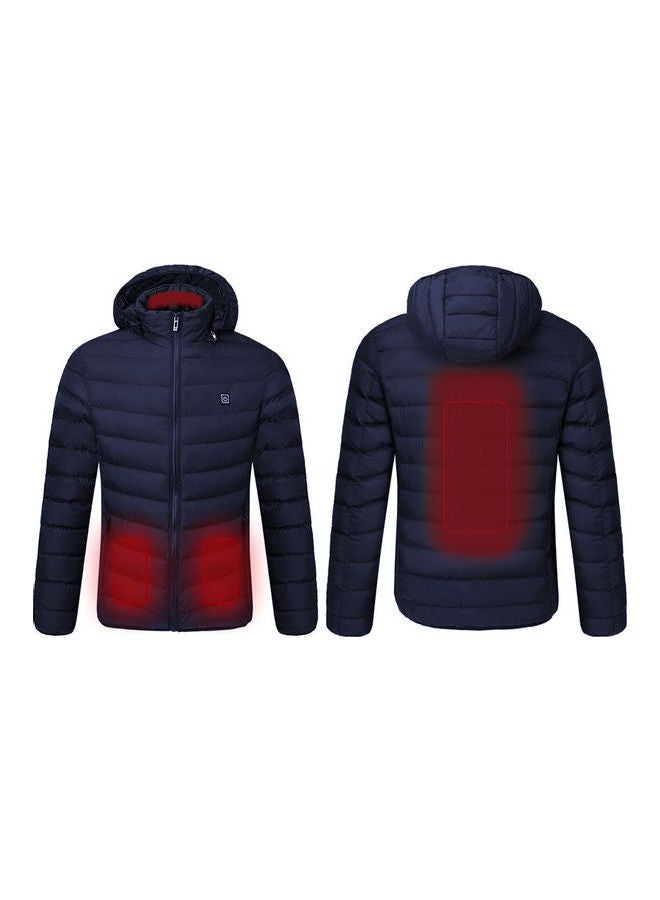 USB Heated Waterproof Jackets Navy Blue