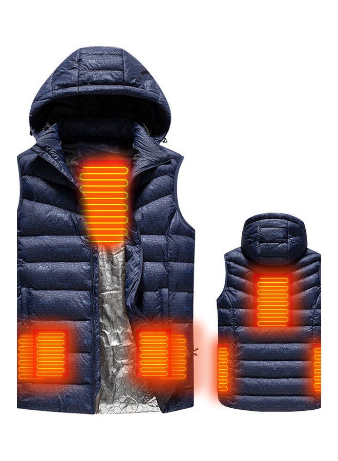 USB Heated Waterproof Jackets Navy Blue 