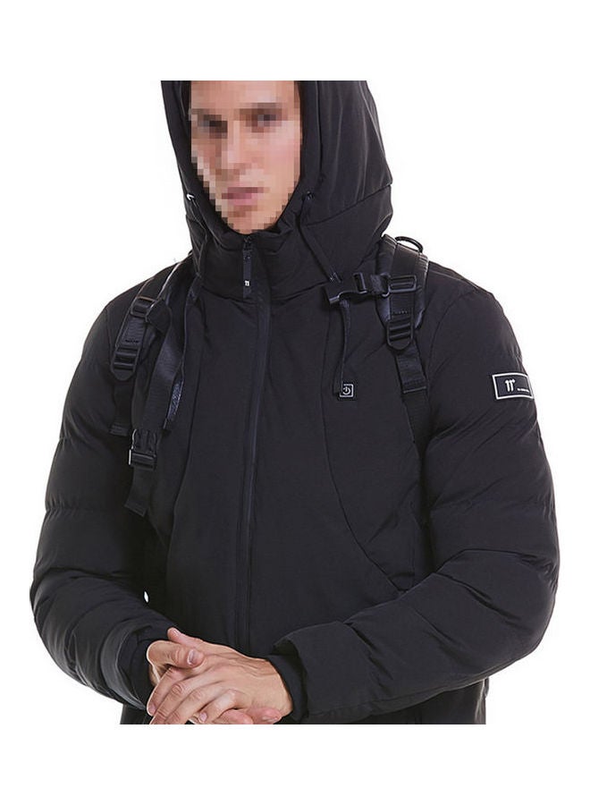 Winter Warm USB Heated Down Jacket Black  - Image 2
