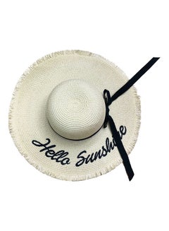 Generic Beach Sun Paper Straw Hat Beige  - Image 1
