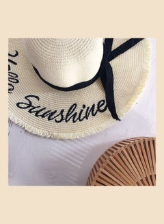 Generic Beach Sun Paper Straw Hat Beige  - Image 5