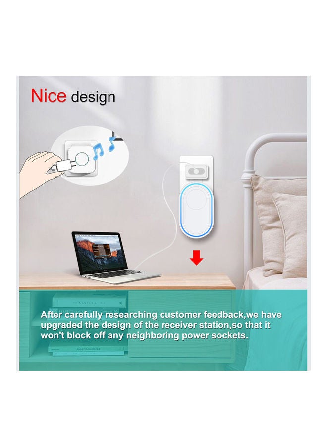 Wireless Doorbell Set White  - Image 4