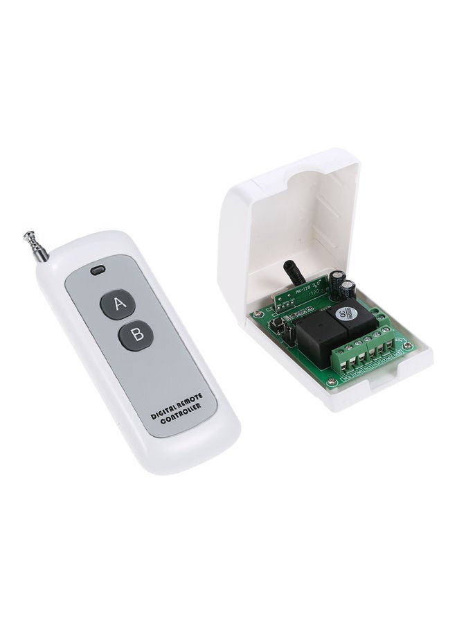 Generic 2-Piece 2-Channel Wireless Switch And RF Transmitter Remote Control Set White  - Image 2
