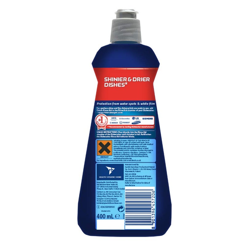 Finish - Dishwasher Rinse Aid Shinier And Drier Dishes 400ml - Image 1