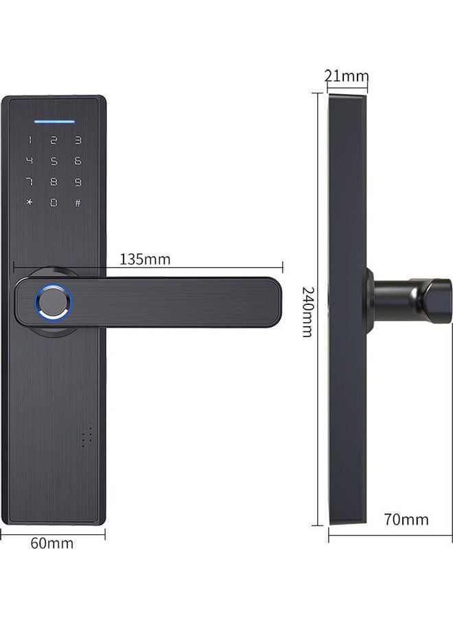 Electronic WiFi APP Password Door Lock Black - Image 3