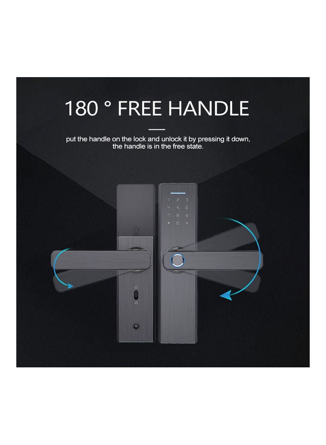 Electronic WiFi APP Password Door Lock Black - Image 4