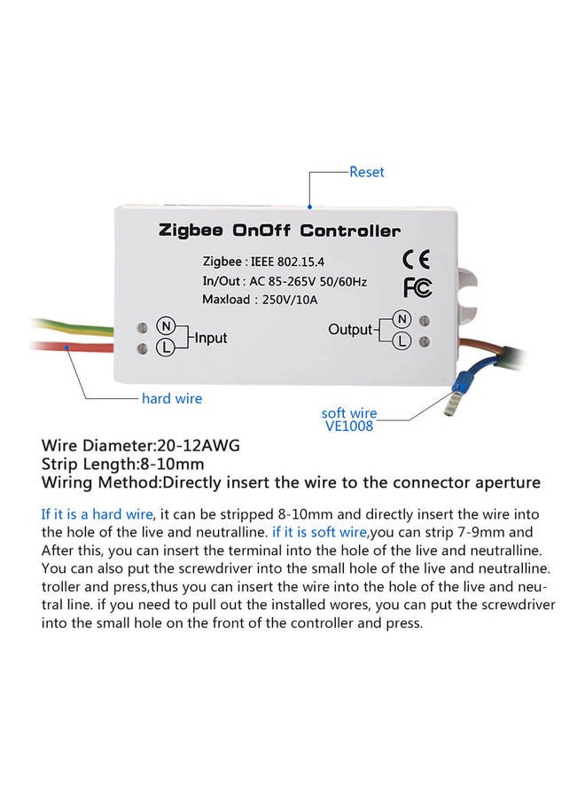 مفتاح ذكي للتحكم في تشغيل/ إيقاف تشغيل زيجبي أبيض - Image 5