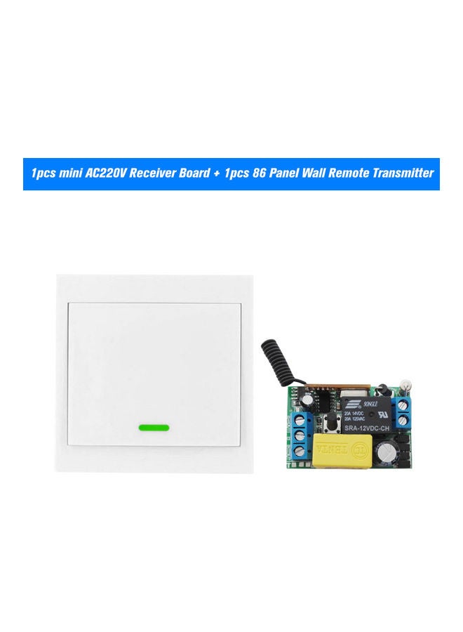Generic 2-Piece Push Button Wall Switch And Receiver Board Set White  - Image 2