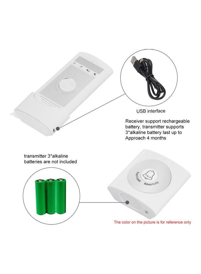 Wireless Voice Intercom Doorbell Set White/Silver  - Image 2