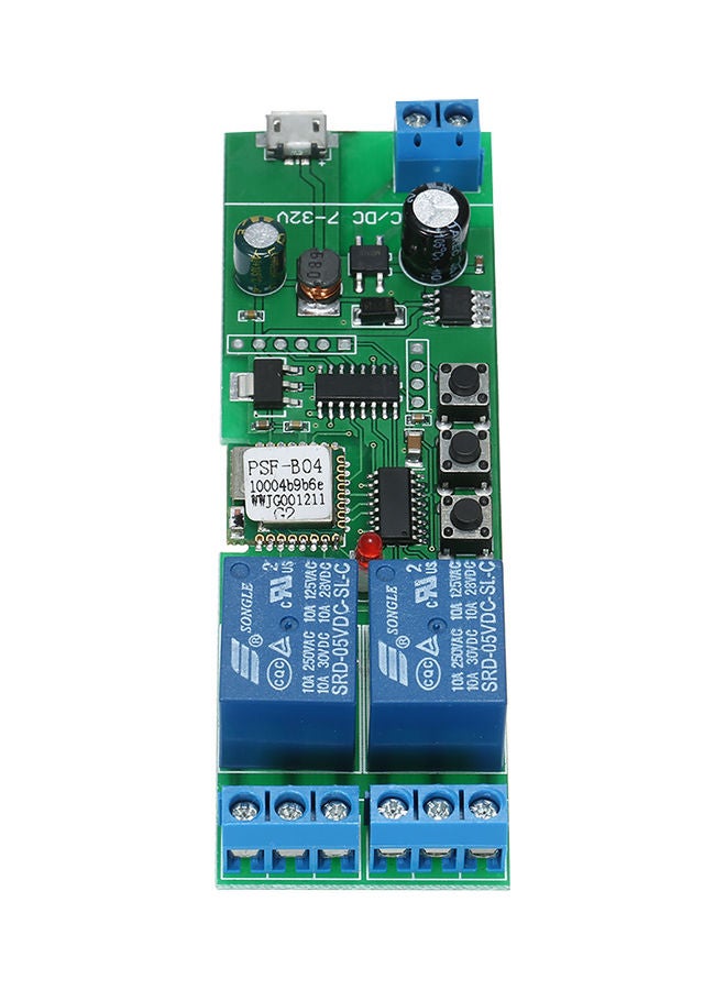 Generic 2-Channel Universal Smart Wifi Switch Module Green  - Image 1