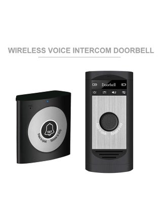 Wireless Voice Intercom Doorbell Set Silver/Black - v1614954423/N44973384A_1