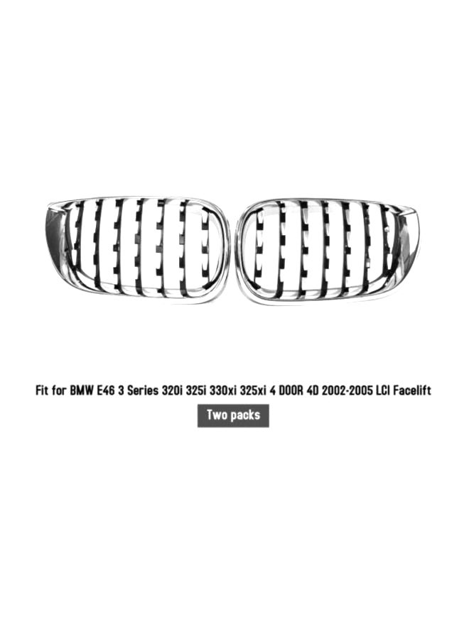 دوكولر - طقم شبكة أمامية بفتحات تهوية مطلية لسيارة بي إم دبليو سلسلة E46 3,320i, 325i, 330xi, 325xi مكون من قطعتين - Image 1
