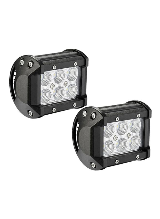 Sharpdo 2-Piece Led Light Bar 18W 4-Inch Flood Driving Fog  - Image 1