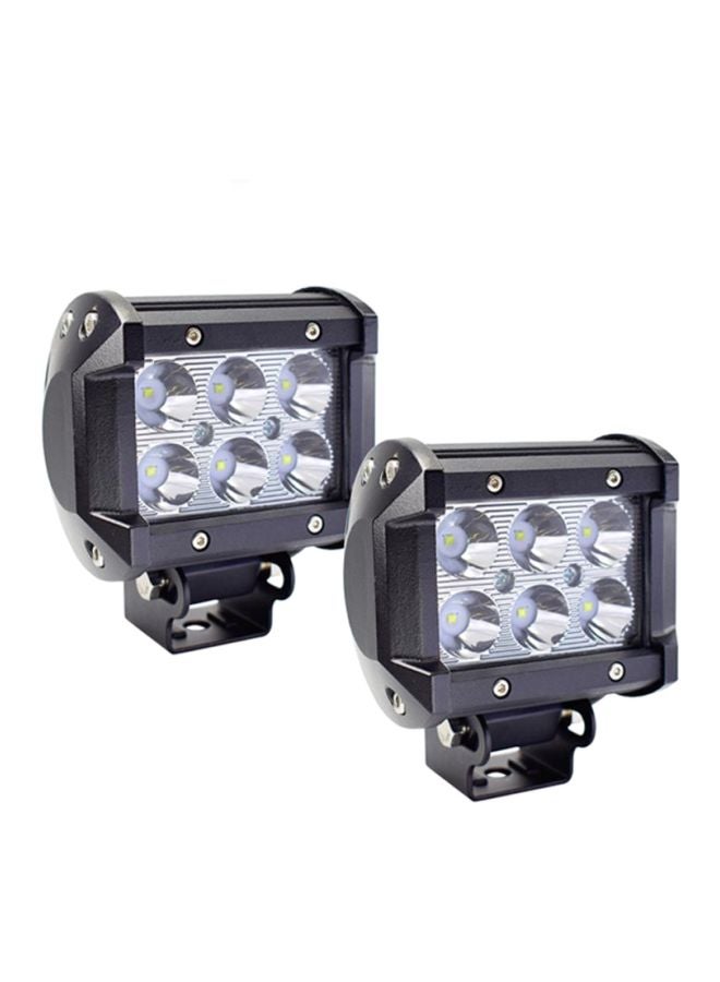 Sharpdo 2-Piece Led Light Bar 18W 4-Inch Flood Driving Fog  - Image 1