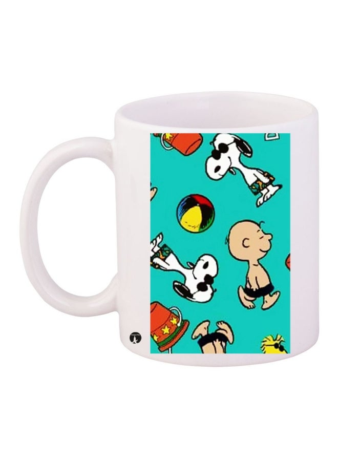 بي بي قدح قهوة مطبوع متعدد الألوان