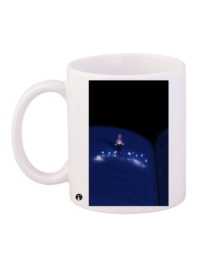 بي بي قدح قهوة مطبوع أسود/ أبيض