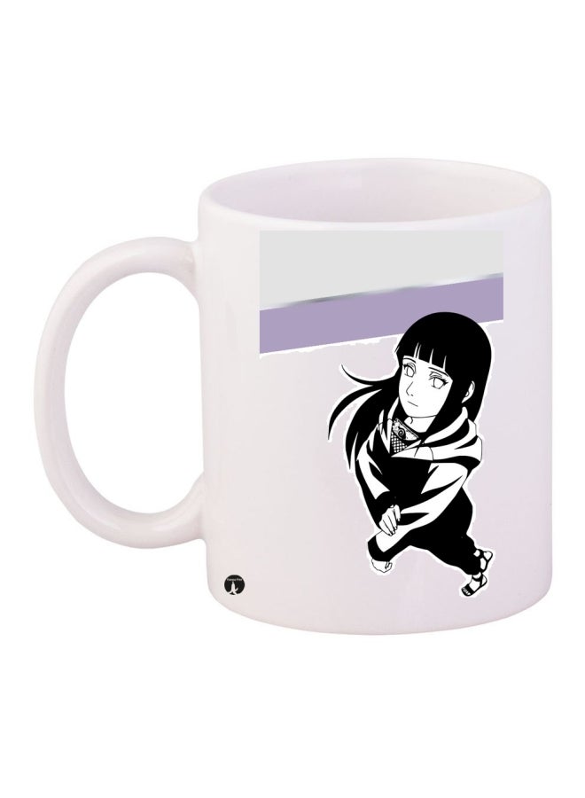 بي بي قدح قهوة خزفي أبيض/ أسود