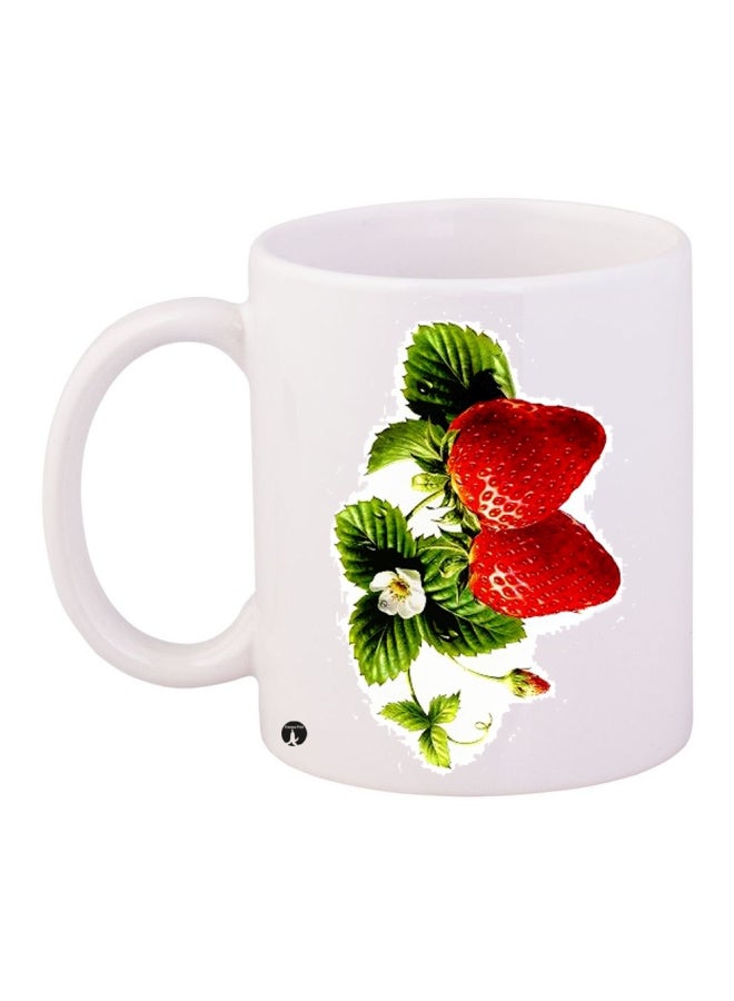 Printed Coffee Mug White/Red/Green