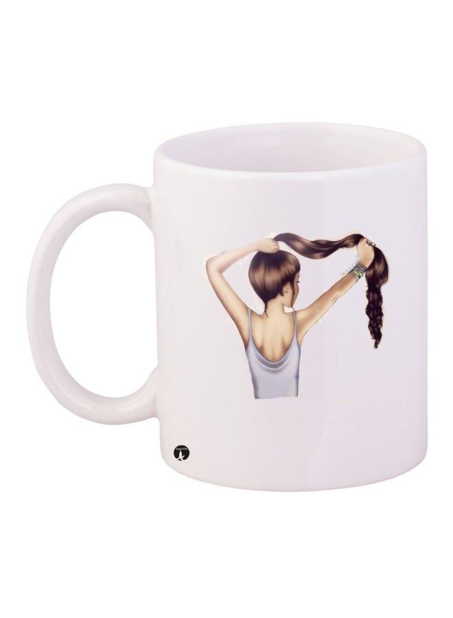Printed Coffee Mug White/Beige
