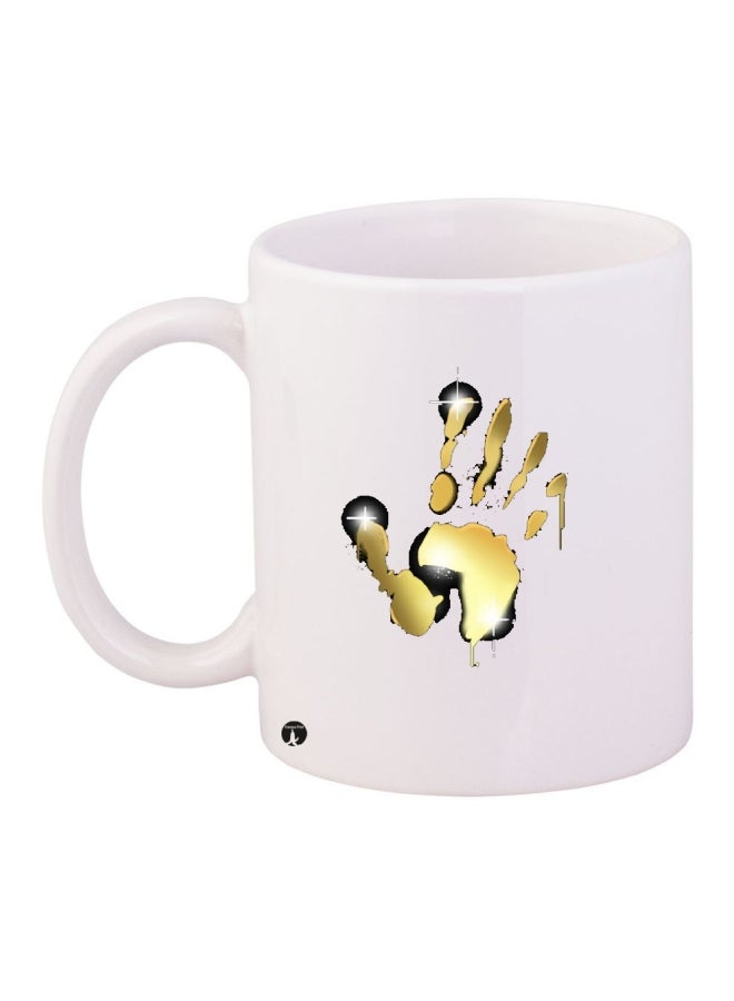 BP Printed Coffee Mug White/Gold