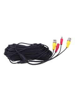 ماركة غير محددة كابل موصل BNC بتيار مستمر مع محولين لكاميرا CCTV DVR أسود  - Image 2