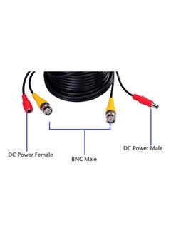 BNC DC Connector Cable With 2 Adapters For CCTV Camera DVR Black - v1614955351/N44972681A_3