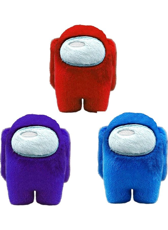 شو وو مجموعة ألعاب محشوة بطابع أفراد الطاقم من لعبة ’Among Us’ من 3 قطع 10سم - Image 1