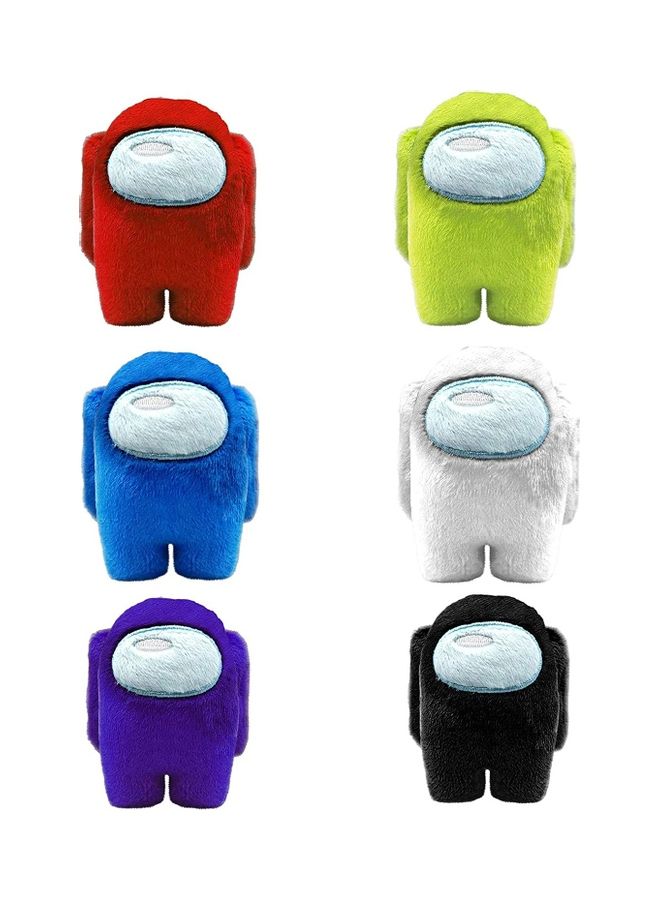 XiuWoo 6-Piece Among Us Merch Crewmate Plush Toy 10cm  - Image 1
