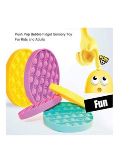 XiuWoo 3-Piece Stress Relieve Silicone Push Pop Bubble Fidget Squishy Toy Set 12.6x1.5x12.5cm  - Image 2